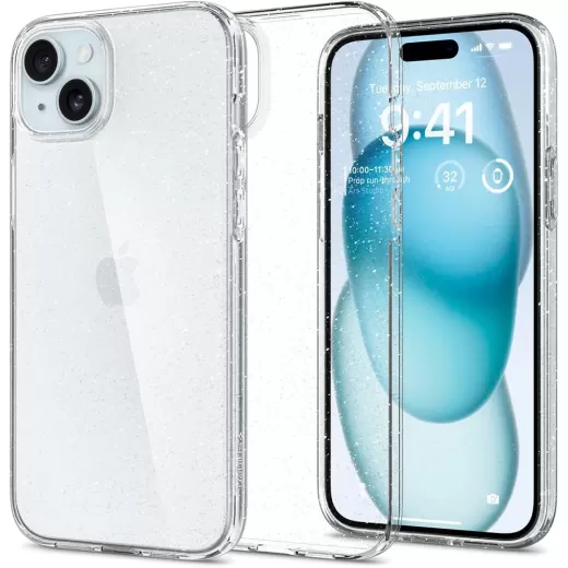 Чехол Spigen Liquid Crystal Glitter Crystal Quartz для iPhone 15 (ACS06788)