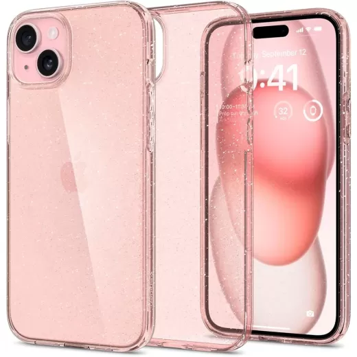 Чохол Spigen Liquid Crystal Glitter Rose Quartz для iPhone 15 (ACS06789)