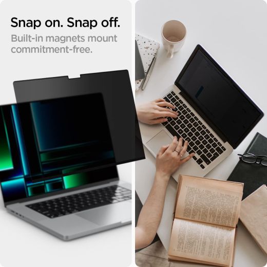 Захисна плівка антишпигун Spigen Privacy Filter Screen Protector для MacBook Pro 14" M1 | M2 (2021 | 2023) (AFL06158)