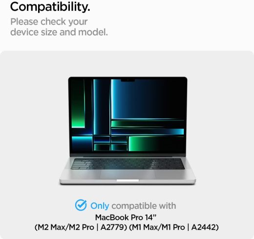 Захисна плівка антишпигун Spigen Privacy Filter Screen Protector для MacBook Pro 14" M1 | M2 (2021 | 2023) (AFL06158)