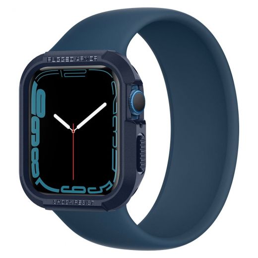 Чехол Spigen Rugged Armor Navy Blue для Apple Watch 41mm | 40mm Series 9 | 8 | 7 