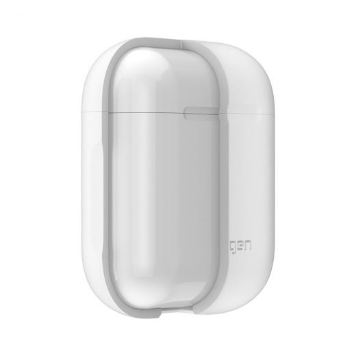 Чехол Spigen Silicone Case White с карабином для AirPods