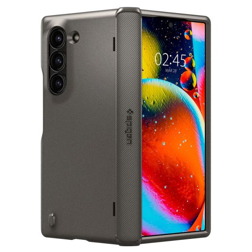 Противоударный чехол Spigen Slim Armor Pro Gunmetal для Samsung Galaxy Z Fold 6 (ACS078210)