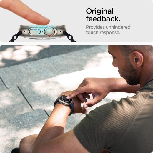 Защитное стекло Spigen Tempered Glass Screen Protector GlasTR EZ FIT Transparency (2 Pack) для Apple Watch Ultra | Ultra 2 49mm (AGL05556)
