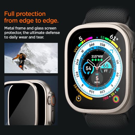 Захисне скло Spigen Screen Protector Glas.tR Slim Pro Titanium для Apple Watch Ultra | Ultra 2 49mm (AGL06161)