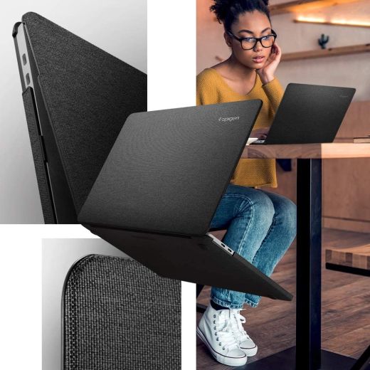 Чехол-накладка Spigen Urban Fit Black для MacBook Pro 13" M1 | M2 (2020 | 2022) (070CS25965)