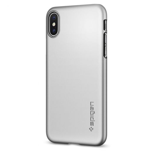 Чехол Spigen Thin Fit Satin Silver для iPhone X/XS