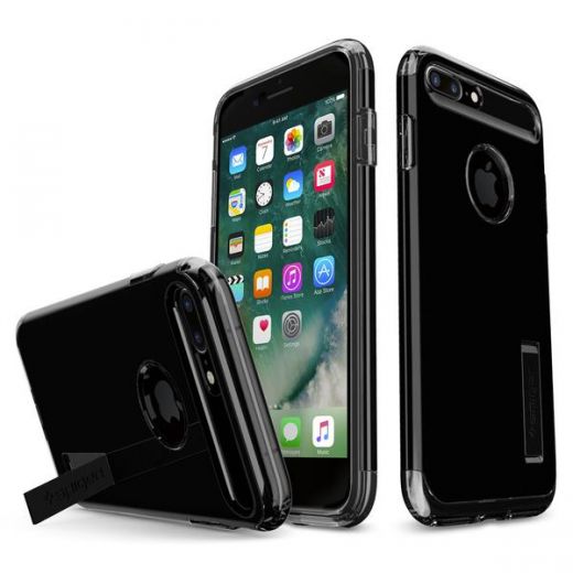 Чехол Spigen Slim Armor Jet Black для iPhone 7 Plus/8 Plus