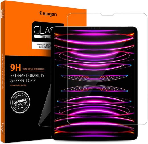 Защитное стекло SpigenScreen Protector Glas.tR SLIM V2 для iPad Pro 12.9" (2020 | 2021 | 2022 | M1 | M2) (AGL01861)