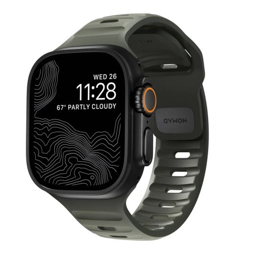 Спортивний ремінець Nomad Sport Band Ash Green для Apple Watch 49мм | 46мм | 45мм | 44мм