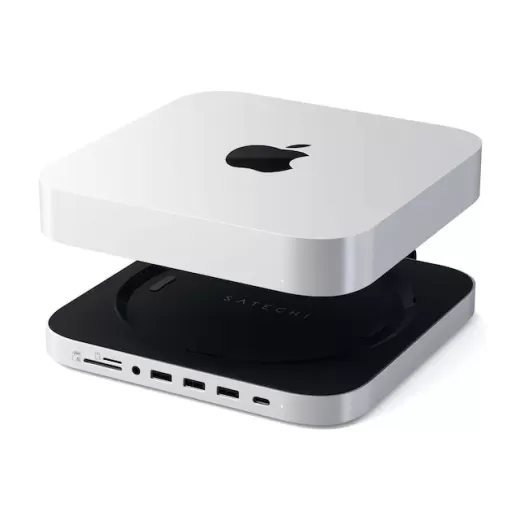 Подставка и концентратор Satechi Stand & Hub for Mac Mini with SSD Enclosure (ST-MMSHS)