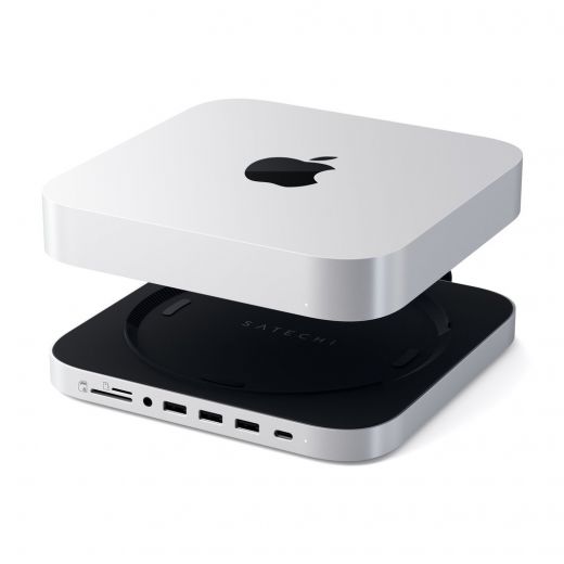 Хаб-подставка Satechi Type-C Aluminum Stand and Hub (ST-ABHFS) для Mac Mini