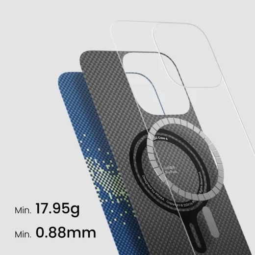Карбоновый чехол Pitaka Tactile Woven Case StarPeak Milky Way Galaxy для iPhone 16 Pro Max (KI1602PMYG)
