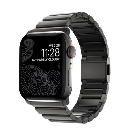 Металлический ремешок Nomad Steel Band Graphite для Apple Watch 49мм | 45мм | 44мм (NM1A41BXS0)