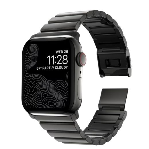 Металлический ремешок Nomad Steel Band Graphite для Apple Watch 49мм | 45мм | 44мм