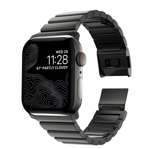 Металлический ремешок Nomad Steel Band Graphite для Apple Watch 42mm | 41mm | 40mm