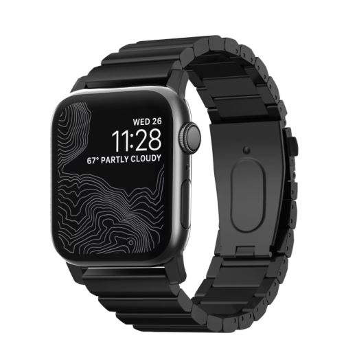 Металлический ремешок Nomad Steel Band Legacy Black для Apple Watch 49mm | 45mm| 44mm