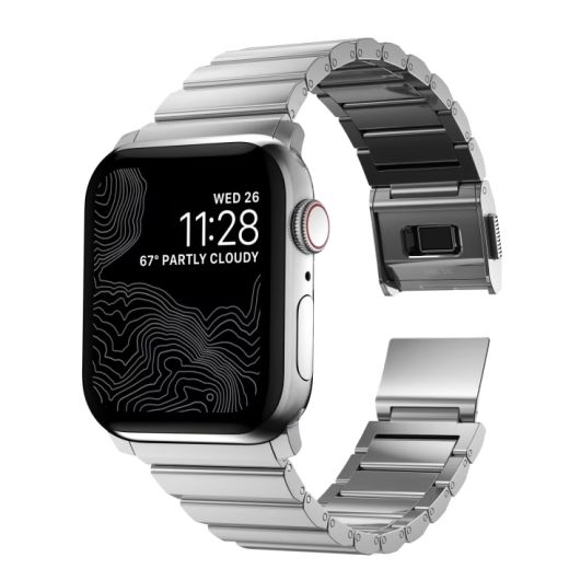 Металлический ремешок Nomad Steel Band Silver для Apple Watch 49мм | 45мм | 44мм (NM1A4HSXS0)