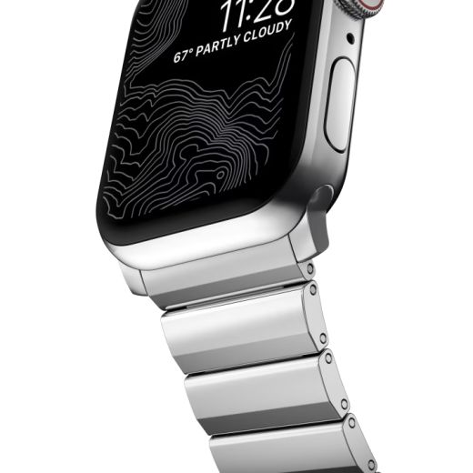 Металлический ремешок Nomad Steel Band Silver для Apple Watch 49мм | 45мм | 44мм (NM1A4HSXS0)