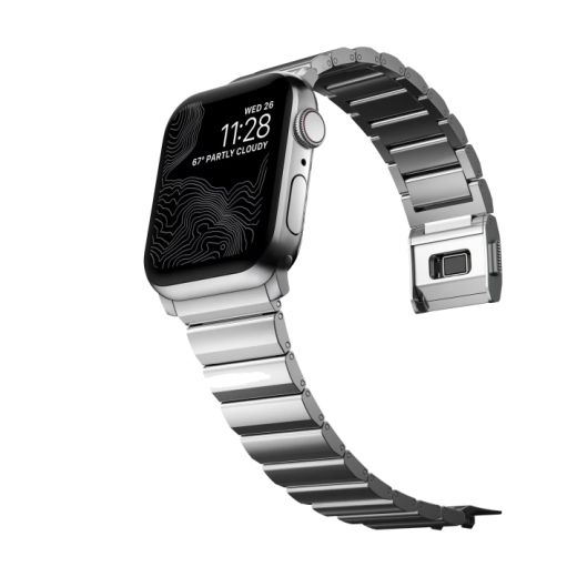 Металлический ремешок Nomad Steel Band Silver для Apple Watch 49мм | 45мм | 44мм (NM1A4HSXS0)
