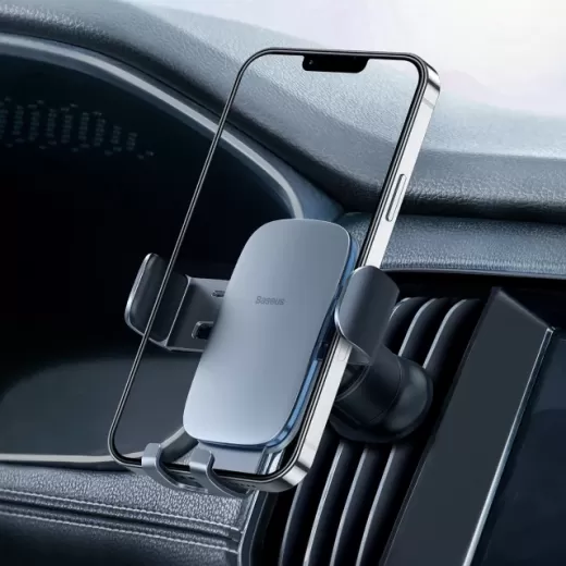 Держатель для телефона в машину Baseus Metal AgeⅡ Gravity Car Mount (Air Outlet Version) Dark Grey (SUJS000013)