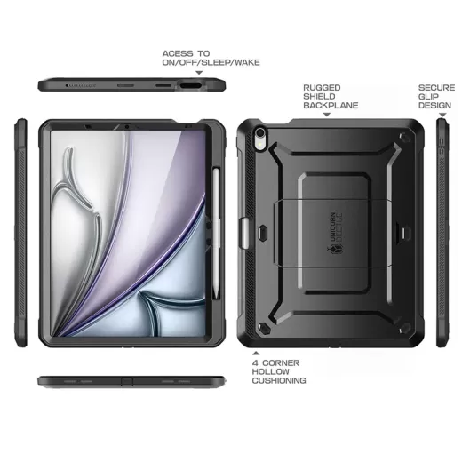 Противоударный чехол Supcase Unicorn Beetle Pro Rugged Black для iPad Air 13" M3 | M2 (2025 | 2024)