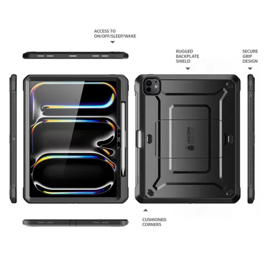 Противоударный чехол Supcase Unicorn Beetle Pro Rugged Black для iPad Pro 13" (2024)
