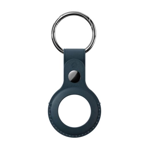 Чехол SwitchEasy Wrap Leather Keyring Midnight Blue для AirTag (GS-117-187-117-63)