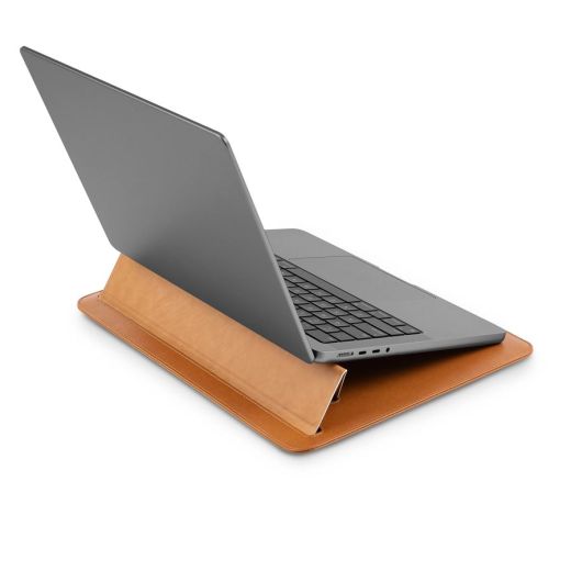 Чехол Moshi Muse 3-in-1 Slim Laptop Sleeve Caramel Brown для MacBook Pro 14" M1 | M2 | M3 | M4 (2021 | 2022 | 2023 | 2024) | MacBook Air 13" M4 | M3 | M2 (2025 | 2024 | 2022) (99MO034752)