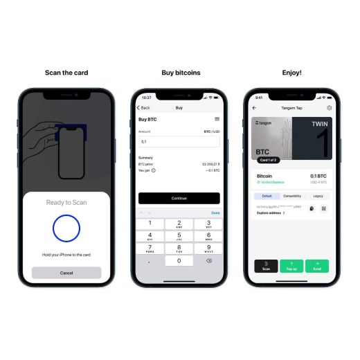 Апаратний криптогаманець Tangem TWIN BTC