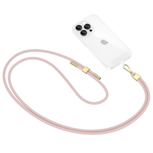 Ремешок Tech-Protect C2S Rope Crossbody Strap Baby Pink/Gold