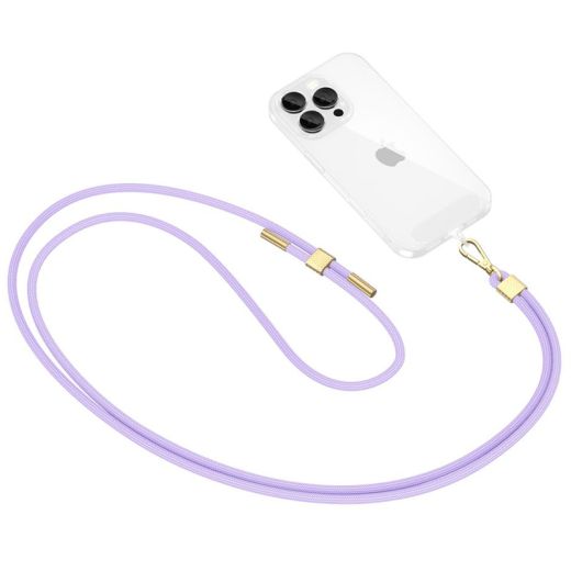 Ремінець Tech-Protect C2S Rope Crossbody Strap Lavender/Gold