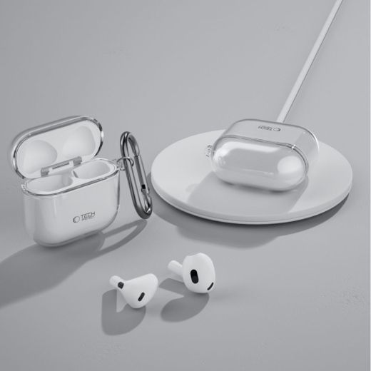 Чехол с карабином Tech-Protect Flexair Clear для AirPods 4 (2024)