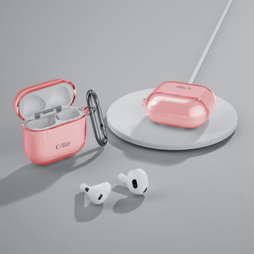 Чохол з карабіном Tech-Protect Flexair Baby Pink для AirPods 4 (2024)