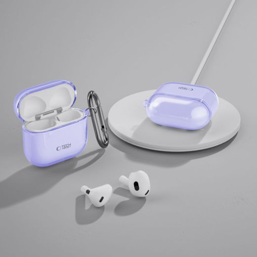 Чохол з карабіном Tech-Protect Flexair Violet для AirPods 4 (2024)