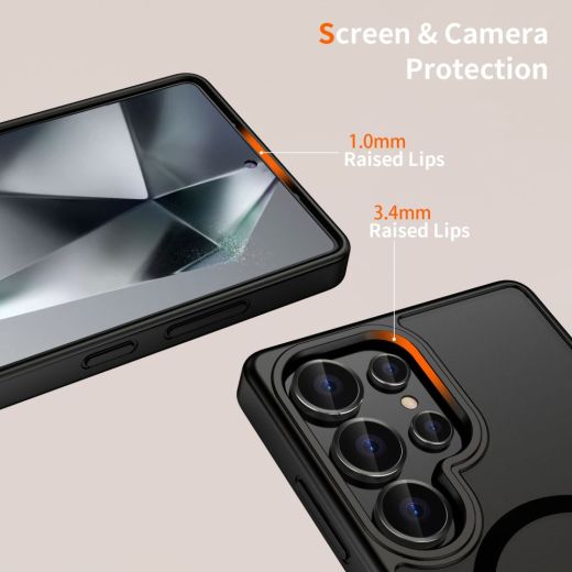 Протиударний чохол Tech-Protect Magmat MagSafe Matte Black для Samsung Galaxy S25 Ultra