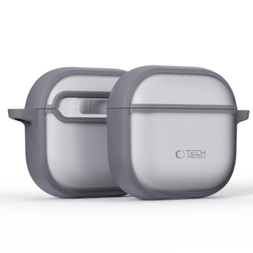 Чехол с карабином Tech-Protect Magmat Matte Grey для AirPods 4 (2024)