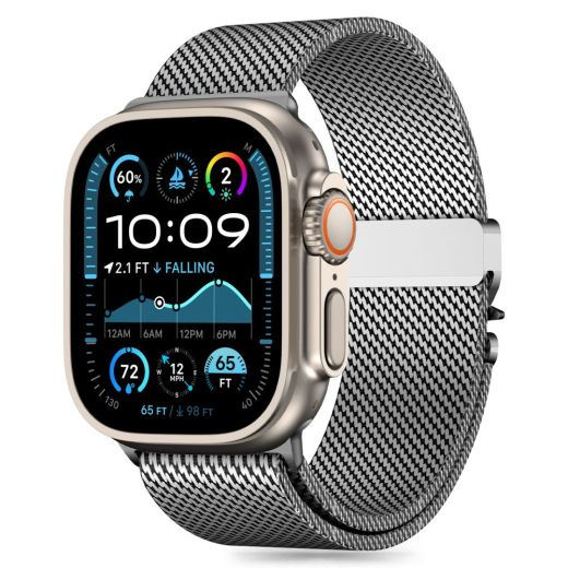 Металлический ремешок Tech-Protect Milano Silver для Apple Watch 49мм | 46мм | 45мм | 44 мм