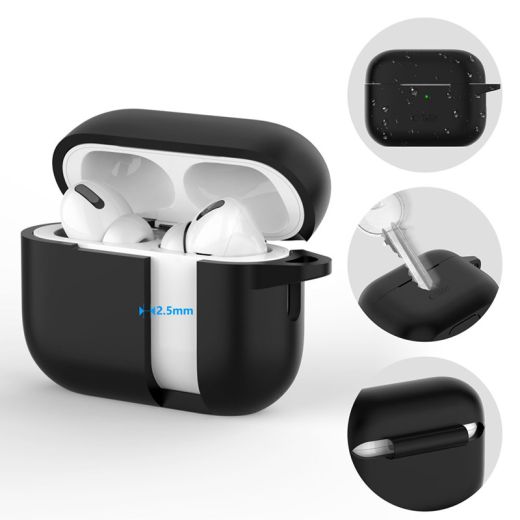 Силиконовый чехол с карабином Tech-Protect Silicone Hook Olive Green для AirPods Pro 1 | 2