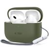 Чехол с ремешком Tech-Protect Silicone Olive Green для AirPods Pro 1 | 2