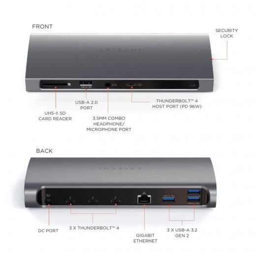 Док-станция Satechi Thunderbolt 4 Dock (ST-UCT4DM)