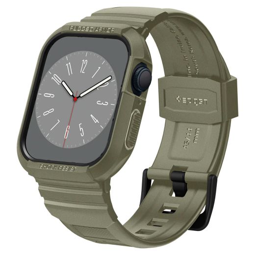 Чехол-ремешок Spigen Rugged Armor Pro Designed Vintage Khaki для Apple Watch 45mm | 44mm Series 9 | 8 | 7 (ACS05914)