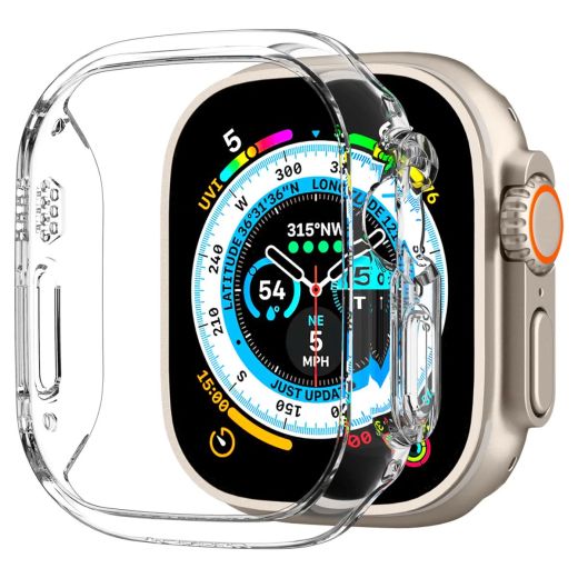 Защитный чехол Spigen Thin Fit Crystal Clear для Apple Watch Ultra | Ultra 2 49mm (ACS05917)