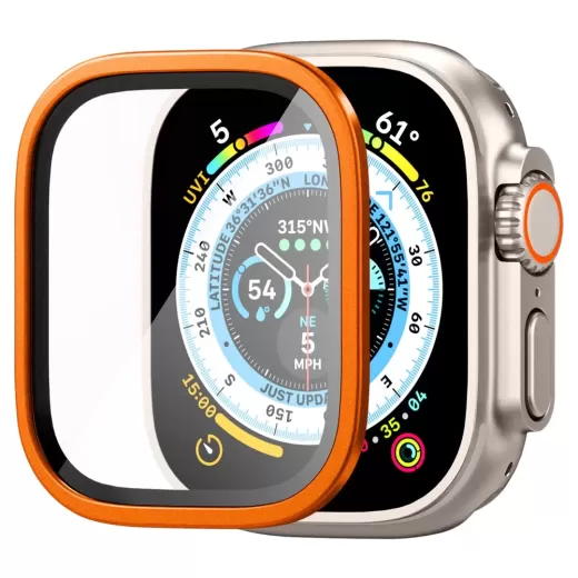 Захисне скло Spigen Screen Protector Glas.tR Slim Pro Orange для Apple Watch Ultra | Ultra 2 49mm (AGL06162)