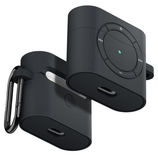 Силиконовый чехол Spigen Classic Shuffle Charcoal для Apple AirPods 3 (ASD01992)