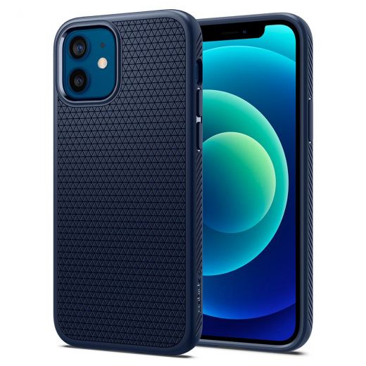 Чехол Spigen Liquid Air Navy Blue для iPhone 12 | 12 Pro