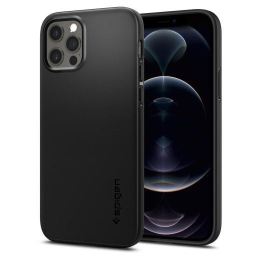Чохол Spigen Thin Fit Black для iPhone 12 | 12 Pro (ACS01696)