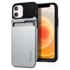 Чохол Spigen Slim Armor Wallet Satin Silver для iPhone 12 mini (ACS01552)