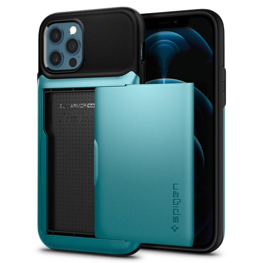 Чохол Spigen Slim Armor Wallet Mint для iPhone 12 | 12 Pro (ACS01529)