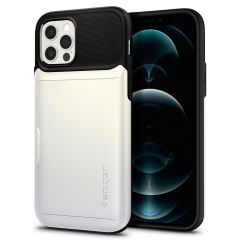 Чохол Spigen Slim Armor Wallet Pearl White для iPhone 12 | 12 Pro (ACS01530)